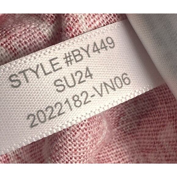 J.Crew Women's Linen Blend Elastic Back Shorts Azalea Red Sz 10 Floral Beach - Picture 7 of 14